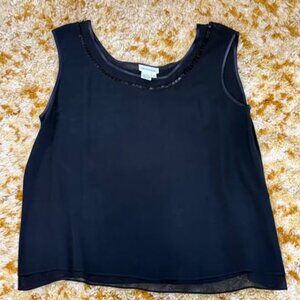 Saks Fifth Avenue Beaded Silk Top L